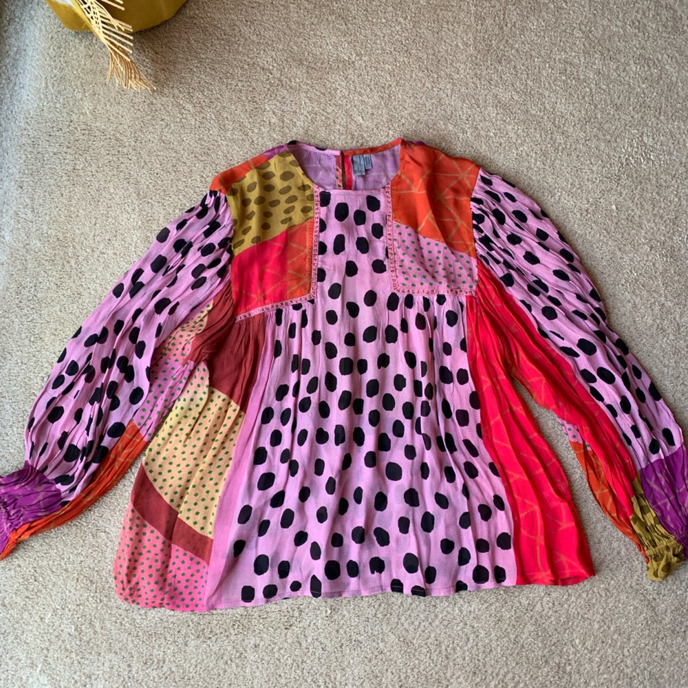 Anthro long sleeve blouse
